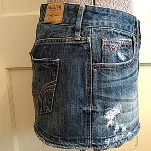 Hollister mini jean skirt